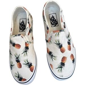 Vans Pineapple Print Slip Ons 7.5